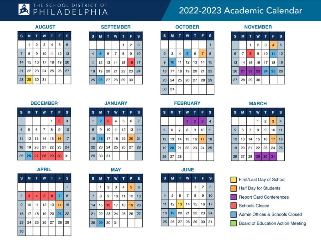 Philadelphia School Calendar 2023 24 Image to u